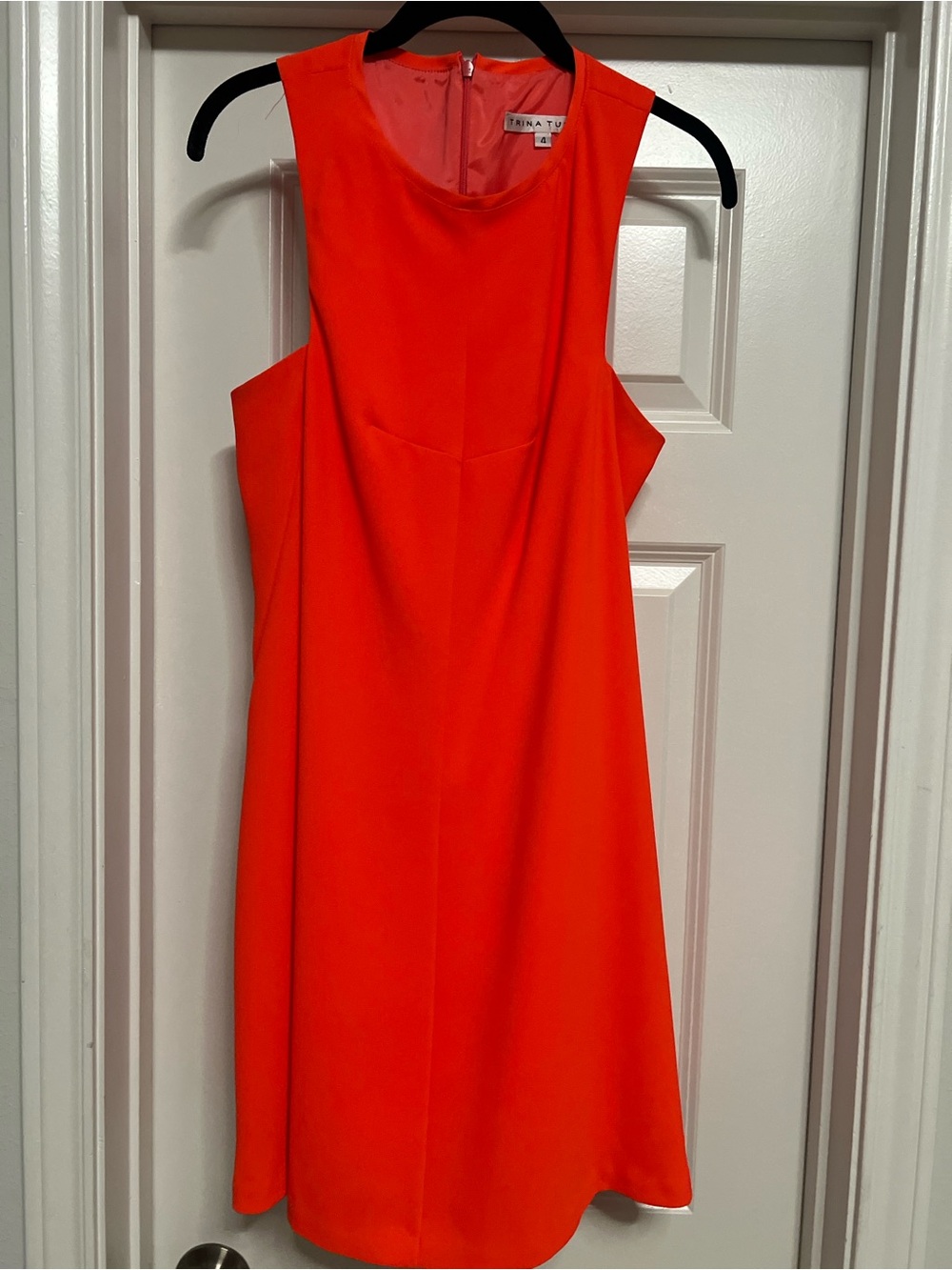 Trina Turk Bright Orange Sleeveless A-Line Mini Dress